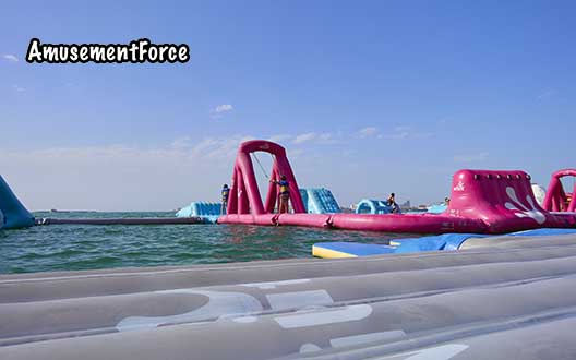 AquaFun Water Park at Marina Beach in Dubai, UAE