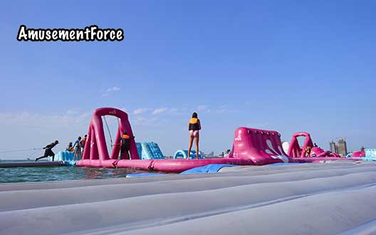 AquaFun Water Park at Marina Beach in Dubai, UAE