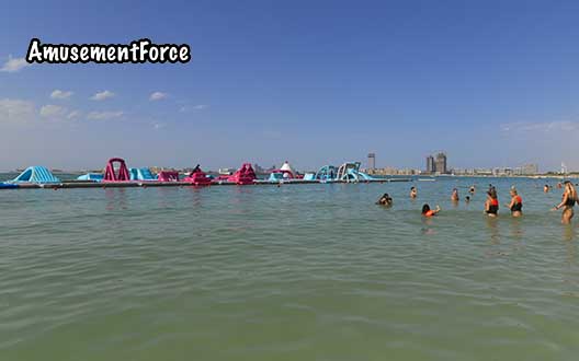 AquaFun Water Park at Marina Beach in Dubai, UAE