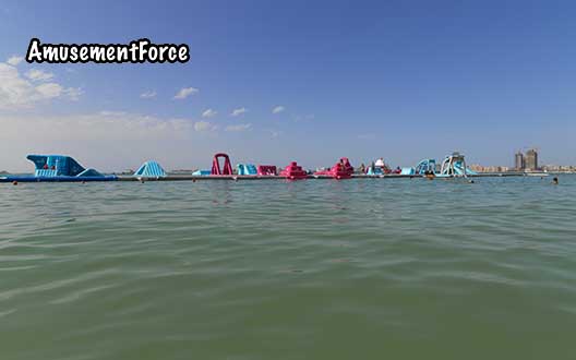AquaFun Water Park at Marina Beach in Dubai, UAE