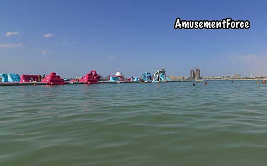 AquaFun Water Park at Marina Beach in Dubai, UAE