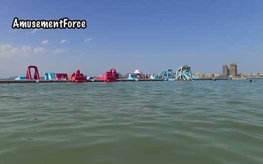 AquaFun Water Park at Marina Beach in Dubai, UAE