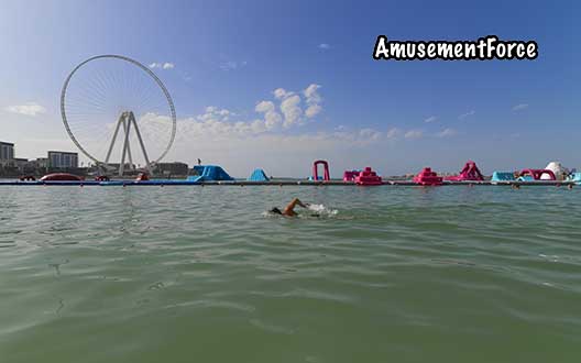 AquaFun Water Park at Marina Beach in Dubai, UAE