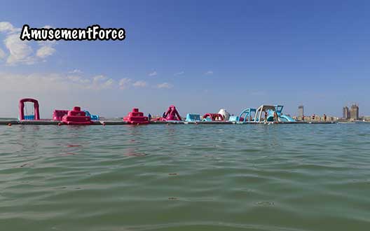 AquaFun Water Park at Marina Beach in Dubai, UAE
