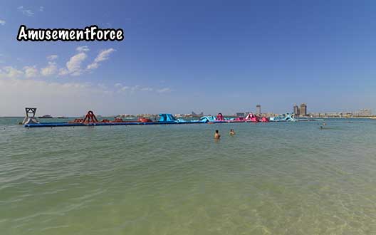 AquaFun Water Park at Marina Beach in Dubai, UAE